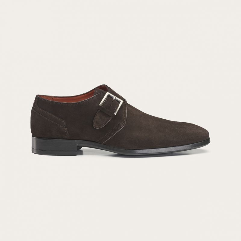 Greve Schnallenschuh Ribolla Dark Brown Velvet