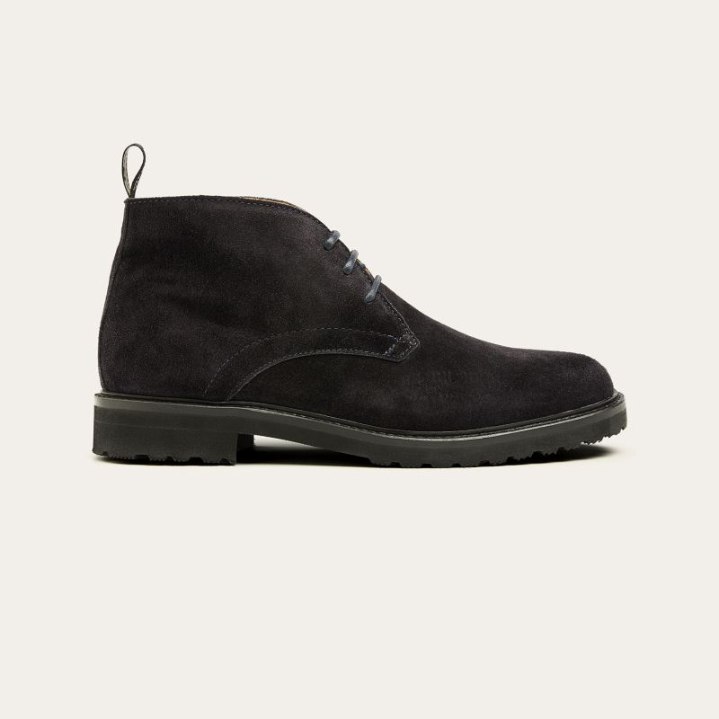 Greve Schnürstiefel Deventer Dark Blue Suède