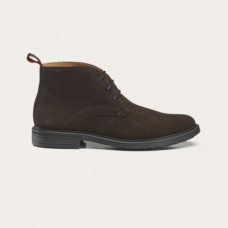 Greve Halbhoher Schnürschuh Barbour Dark Brown Velvet