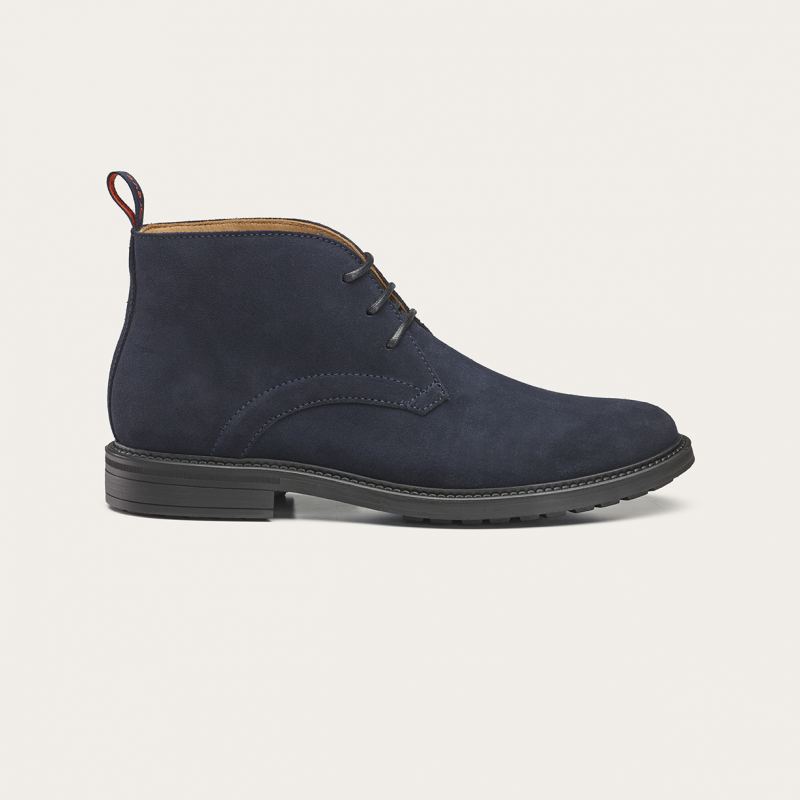 Greve Halbhoher Schnürschuh Barbour Night Blue Velvet